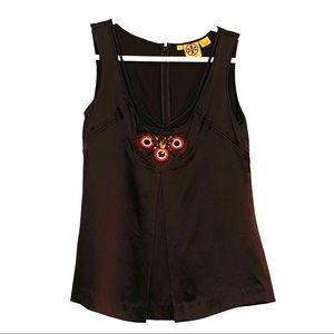 Tory Burch “Dersa” Satin Silk Sleeveless Top 6